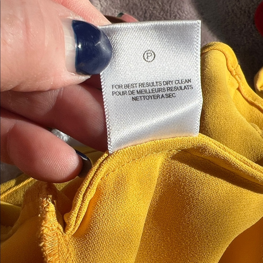 Halston Heritage Mustard Strapless Dress - Picture 9 of 9
